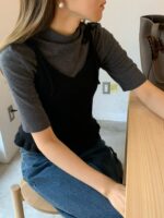 [Premium] OUNCE Ribbon Ruffle Sleeveless Knit - Image 9