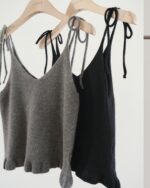 [Premium] OUNCE Ribbon Ruffle Sleeveless Knit - Image 13