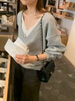 [Premium] OUNCE Wool V-Neck Sweatshirt - Image 3