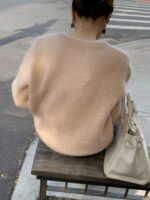 [Premium] OUNCE Blanc Mohair Round Knit - Image 2
