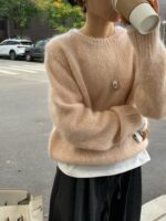 [Premium] OUNCE Blanc Mohair Round Knit - Image 7