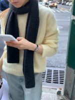 [Premium] OUNCE Blanc Mohair Round Knit - Image 8