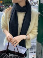 [Premium] OUNCE Blanc Mohair Round Knit - Image 14