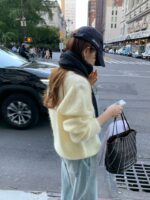 [Premium] OUNCE Blanc Mohair Round Knit - Image 15